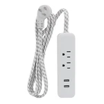 Utilitech 6-FT 2 -outlet -usb Ports Indoor White Power Strip. Fixed Price $10.00.