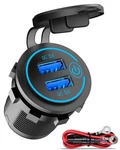 QC3.0 Dual Usb Outlet With Touch Switch: Volt Marine Socket Golf Cart .... Fixed Price $16.13.