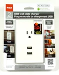 WP2UWR Rca Wall Plate Outlet With Usb (white) Charging Port. Fixed Price $10.86.