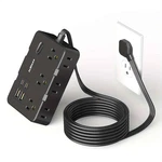 Ultra Thin Flat Plug Extension Cord With 4 Usb PORTS(2 C), 5FT Surge Protect. Fixed Price $21.99.