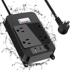 Outdoor Power Strip With Usb C, Heavy Duty Waterpoof Surge Protector 4 Outl. Fixed Price $38.77.