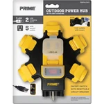 Prime Outdoor 5-OUTLET Power Hub With Usb Ports, Model# PBPHU345. Fixed Price $49.99.