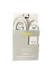 Heyday 6' Indoor Extension Cord With Usbs White (1 Outlet, Usb-a, 2 Usb-c). Fixed Price $10.99.