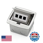 Leviton Pop-up Floor 3-PORT Quickport Insert Brushed Nickel PFQP3-BN. Fixed Price $63.64.