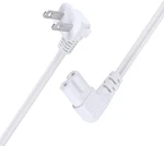C7 Power Cord 2-SLOT Non-polarized 90 Degree Angle SPT-2 18AWG 6 Feet, White. Fixed Price $11.03.