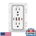 Jcblaon Outlet Extender, 6 Ac, 4 (2 Usb-a, Usb-c) Surge Protector. Fixed Price $21.68.