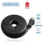 Ntonpower Travel Strip 3 Outlets Usb Port 15 Inches Extension Cord. Fixed Price $19.99.