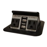 Altinex TNP155-B Tilt-n-plug Tabletop Interconnect Box With 2X2 Charging Usb. Fixed Price $129.00.