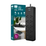 Philips 9-OUTLET Surge Protector With Usb Charging, 6FT Braided Ext... Fast Ship. Fixed Price $36.26.
