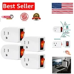 Convenient Grounded Outlet Adapters - 4 Pack With Safety Switch And Indicator. Fixed Price $25.98.