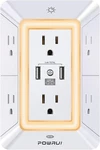 Fosmon C-10685 125VAC 15A 1200J 6-OUTLET Wall Tap Surge Protector With Usb.... Fixed Price $24.09.