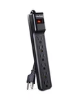 Cyberpower 6 Outlet Surge Protector Strip 4 Ft Long Extension Cord Cable. Fixed Price $9.00.