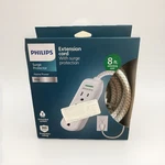 New Philips Elite 3-OUTLET Surge Protector W/ 8FT Braided Extension Cord , White. Fixed Price $11.00.