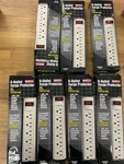 Lot Of 7 Bayco 6-OUTLET Strip Surge Protector 4.5'L Cord 125V 15AMP Circuit. Fixed Price $62.99.