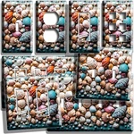 Colorful Seashells On Beach Sand Light Switch Outlet Wall Plates Ocean Art Decor. Fixed Price $17.09.
