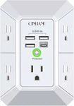 Wall Charger, Surge Protector, Qinlianf 5 Outlet Extender With 4 Usb Charging Po. Fixed Price $11.99.