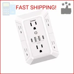 Multi Plug Wall Surge Protector - Teiobar Extender With 6. Fixed Price $18.10.