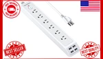Superdanny JACKYLED01 6-OUTLET Surge Protector,wall Mountable, 5FT Extension. Fixed Price $25.99.