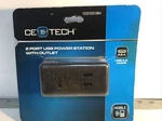 Ce Tech 2 Port Black Usb Power Station With Outlet. Fixed Price $22.00.