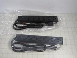 2-PK Monoprice 6-OUTLET Surge Strip 201 Joules Clamping Voltage 330V 15873 New. Fixed Price $14.07.