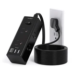 10FT Extension With Multiple Outlets, Plug (flat Cord), Black. Fixed Price $41.00.