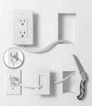 In-wall Cable Management Kit With Recessed Outlet Box, Dual Extender For. Fixed Price $65.99.