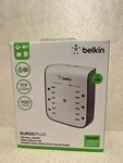 Belkin Surgeplus Wall Mount CHARGER-6 OUTLETS-2 USB-WHITE-BSV602 Ne. Fixed Price $24.99.