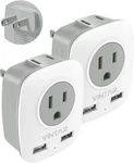 Us To Japan Plug Adapter, Vintar 2 Prong 3 Outlet With Ac. Fixed Price $14.40.