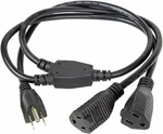 2 Way Power Splitter And 3' Extension Cord, 1 To Cable Strip By Luxury Office. Fixed Price $17.89.