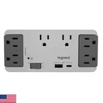 On-q 6 Outlet Enclosure Surge Protector With One Usb-a And Usb-c. Fixed Price $46.83.