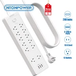 Surge Protector Power Strip 15FT Extension Cord 12 Outlet 3USB Port 2100 Joules. Fixed Price $37.04.
