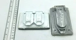 Hubbell Outdor Lot Of 2 Single Gang Device Cover White 5180-1, Grey 5095-0. Fixed Price $47.00.