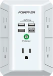 Usb Wall Charger,poweriver Multi Outlet Extender Surge Protector With 4 Port. Fixed Price $19.99.