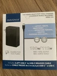 Insignia 112W Usb-c Wall Charger With & Ports Gan Pd 3.0 Pps. Fixed Price $25.47.