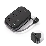 Usb Travel Power Strip, Beshon Ultra Flat Extension Cord, Plug Black. Fixed Price $23.90.