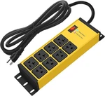 Yellow Heavy Duty Power Strip Surge Protector 20 Amp, 8 Outlets 12 Gauge ...... Fixed Price $91.91.