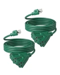 Dewenwils 10 Ft Outdoor Tri-tap Extension Cord Splitter, Weatherproof 16/3 Sj.... Fixed Price $31.57.