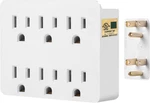 6 Outlet Wall Adapter, Fiiman Ul Listed 3-PRONG Grounded To The Side,. Fixed Price $12.99.