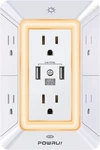Powrui Multi Plug 6 Outlet Surge Protector Extender With 3 Usb Ports (1 C) A. Fixed Price $20.15.