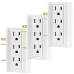 6-OUTLET Grounded Side-access Tap, White (3-PACK). Fixed Price $17.84.