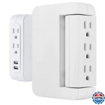 Side-access Swivel Surge Protector, 2 Pack, 5-OUTLET Extender With Usb. Fixed Price $48.05.