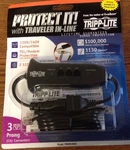 Tripp-lite Protect It! With Travler In-line 3 Prong, MODEL:TRAVELERC6. Fixed Price $14.99.
