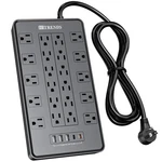 Hitrends Surge Protection Power Strip With 22 Outlets & 5 Ports (2 Usb-c).... Fixed Price $37.85.