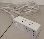 Flat Extension Cord 10 Ft, Olcorife Plug Power Strip With 6 Outlets + 3 Usb. Fixed Price $10.00.