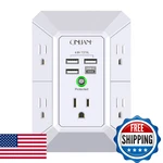 Qinlianf 5 Outlet Wall Charger Surge Protector 4 Usb Ports 1680J Power Strip. Fixed Price $16.88.