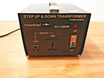 *100% Untested* VC-1500W Powerbright Set Up & Down Transformer Source. Fixed Price $65.25.