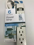 (1) Jasco 6 Outlet Power Strip 4 Ft. Cord, Flat Plug Chevron Color New!. Fixed Price $13.00.