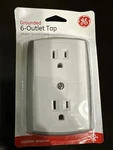 Ge Grounded Adapter Spaced Six 6 Outlet Tap Converter Wall Electrical Socket New. Fixed Price $10.00.