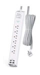 Power Strip Surge Protector With Usb - Flat Plug Extension Cord 6 Ac O.... Fixed Price $25.59.