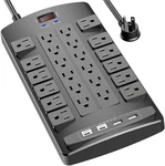 Surge Protector Power Strip - 6FT Flat Plug Heavy Duty Extension Cord. Fixed Price $48.48.